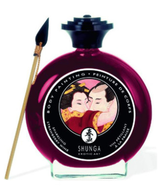 Peinture de corps comestible fraise vin pétillant 100ml 